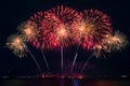 Fireworks on pyro musical Royalty Free Stock Photo
