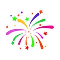 Fireworks Raster Icon Flat Illustration