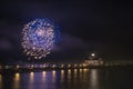 Fireworks Roanoke Marshes Lighthouse Manteo North Carolina Royalty Free Stock Photo