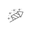 Fireworks, rocket icon. Element of Party icon. Thin line icon Royalty Free Stock Photo