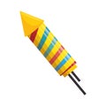 Fireworks rocket isolated icon