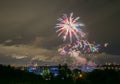 Fireworks on the rowing channel in Krylatskoye