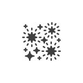 Fireworks salute vector icon Royalty Free Stock Photo