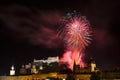 Fireworks in Salzburg Austria Royalty Free Stock Photo