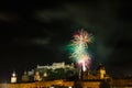 Fireworks in Salzburg Austria Royalty Free Stock Photo