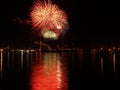 Fireworks in sea festival Royalty Free Stock Photo