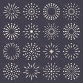 Fireworks set Royalty Free Stock Photo