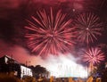 Fireworks show in Barcelona Royalty Free Stock Photo