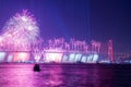 Fireworks show in Istanbul Bosphorus. Turkey. Royalty Free Stock Photo