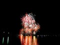 Fireworks show on the lake