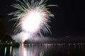 Fireworks show on the lake