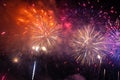 Fireworks show for new year celebration Royalty Free Stock Photo