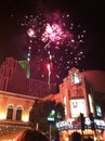 Fireworks show over silver legacy casino in Reno Nevada