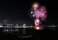 Fireworks show at Pattaya beach