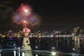 Fireworks show at Pattaya beach