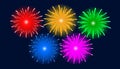 Fireworks in the sky at night. salute Royalty Free Stock Photo