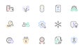 Fireworks, Snowflake and Fake news line icons for website, printing. For design. Vector