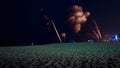 Fireworks at Sokcho Beach. Royalty Free Stock Photo