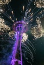 Fireworks at the space needle Royalty Free Stock Photo