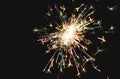 Fireworks / sparkler isolated on black background Royalty Free Stock Photo