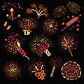 Fireworks and sparkling firecrackers for holidays and special occasions