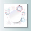 Fireworks Patriotic frame Royalty Free Stock Photo