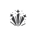 Fireworks stars explosion vector icon