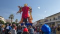 The fireworks that start the 2019 Carnival in Viareggio, Tuscany, Italy