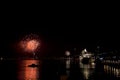 Fireworks in stockholm harbor sweden Royalty Free Stock Photo