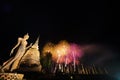 Fireworks at Sukhothai Province in the north of Thailand during the Loy Krathong Festival