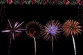 Fireworks with text space Royalty Free Stock Photo