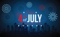 Fireworks on 4th of July Independence Day Concept Royalty Free Stock Photo