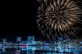 Fireworks in Umea, Sweden Royalty Free Stock Photo