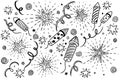 Black and white festive background