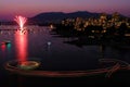 Fireworks in Vancouver. British Columbia. Royalty Free Stock Photo