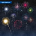 Fireworks Vector illustration Royalty Free Stock Photo