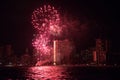 Fireworks at the Waikiki Beach on Oahu