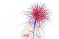 Fireworks on White Background Royalty Free Stock Photo