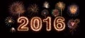 Happy New Year 2016 Fireworks Royalty Free Stock Photo