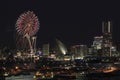 Fireworks in Yokohama port festival at Japan Royalty Free Stock Photo