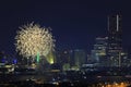 Fireworks in Yokohama port festival