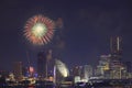 Fireworks in Yokohama port festival