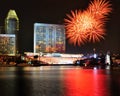 Fireworks during Youth Olympic Games 2010 Opening