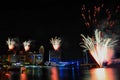 Fireworks during Youth Olympic Games 2010 Opening