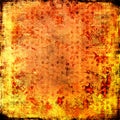 Firey Fire Burning Flames Paper -Grungy background