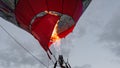 Firing in a balloon Preparation for takeoff