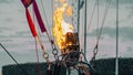 Firing in a balloon Preparation for takeoff