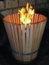 Firing wooden barrels