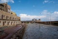 Firkas Fortress at harbor of the Old Town of Chania Crete, Greece. War museum, Revellino castle