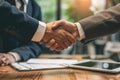 Firm handshake between business professionals Royalty Free Stock Photo